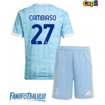 Juventus Andrea Cambiaso #27 Echipament de Fotbal Replică 2025-26 Copii Deplasare (+ Șorturi)